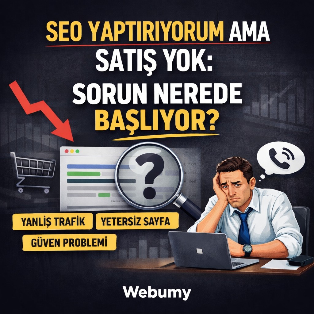 “SEO Yaptırıyorum Ama Satış Yok: Sorun Nerede Başlıyor?”